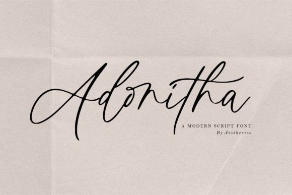 Adonitha: A Script Font for Digital Branding and Elegant Web Design