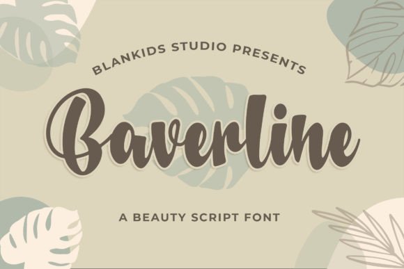 Baverline: A Bold Script Font for Crafting and Selling