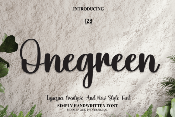 Onegreen: A Handwritten Font for Modern Editorial Design